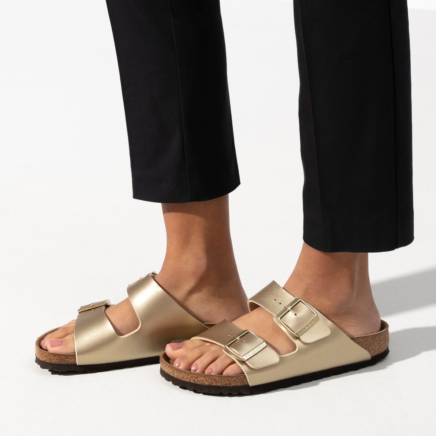 Birkenstock 1016111 Arizona BS Gold 2 Strap Sandals