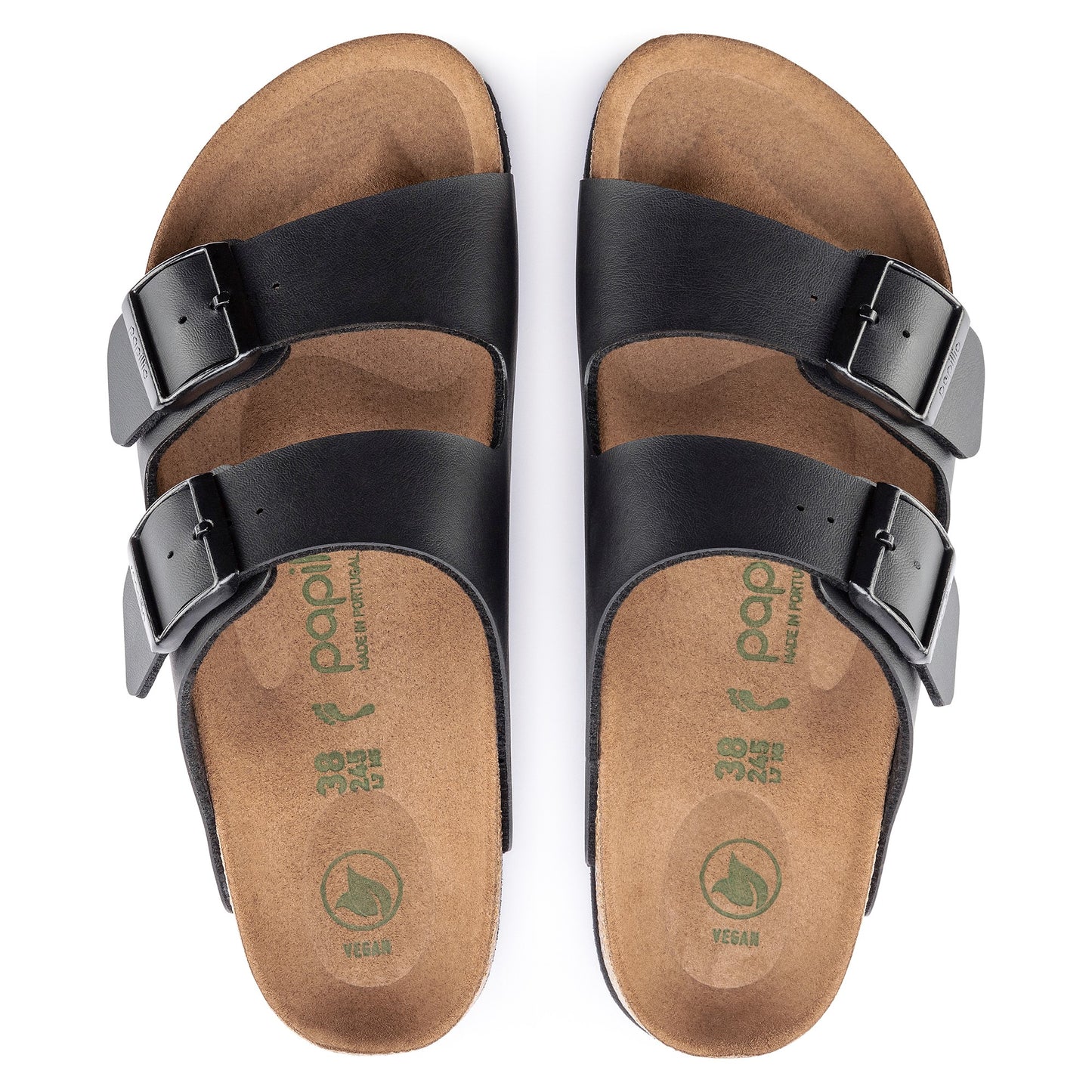 Birkenstock 1018520 Papillio Arizona Grooved Platform Vegan Black Sandals