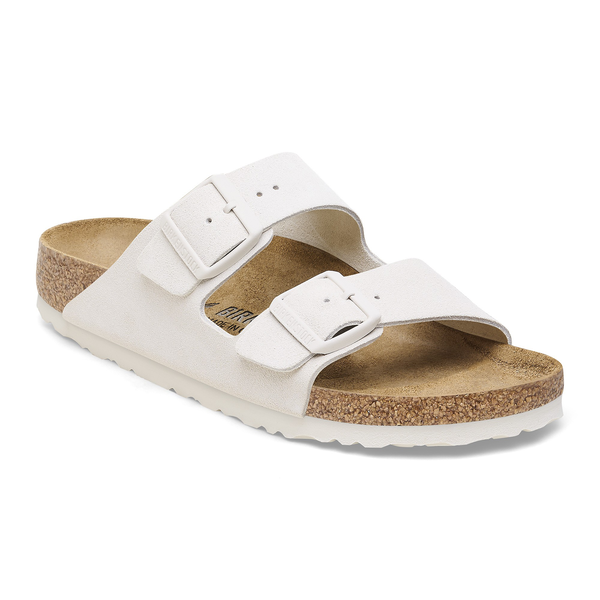 Birkenstock 1026842 Arizona Antique White Suede Leather Sandals