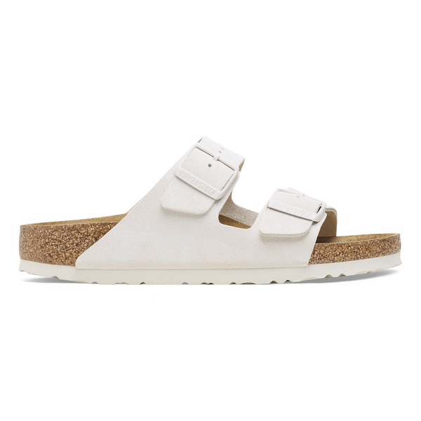 Birkenstock 1026842 Arizona Antique White Suede Leather Sandals
