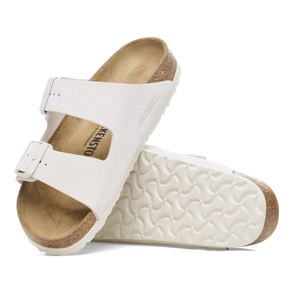 Birkenstock 1026842 Arizona Antique White Suede Leather Sandals