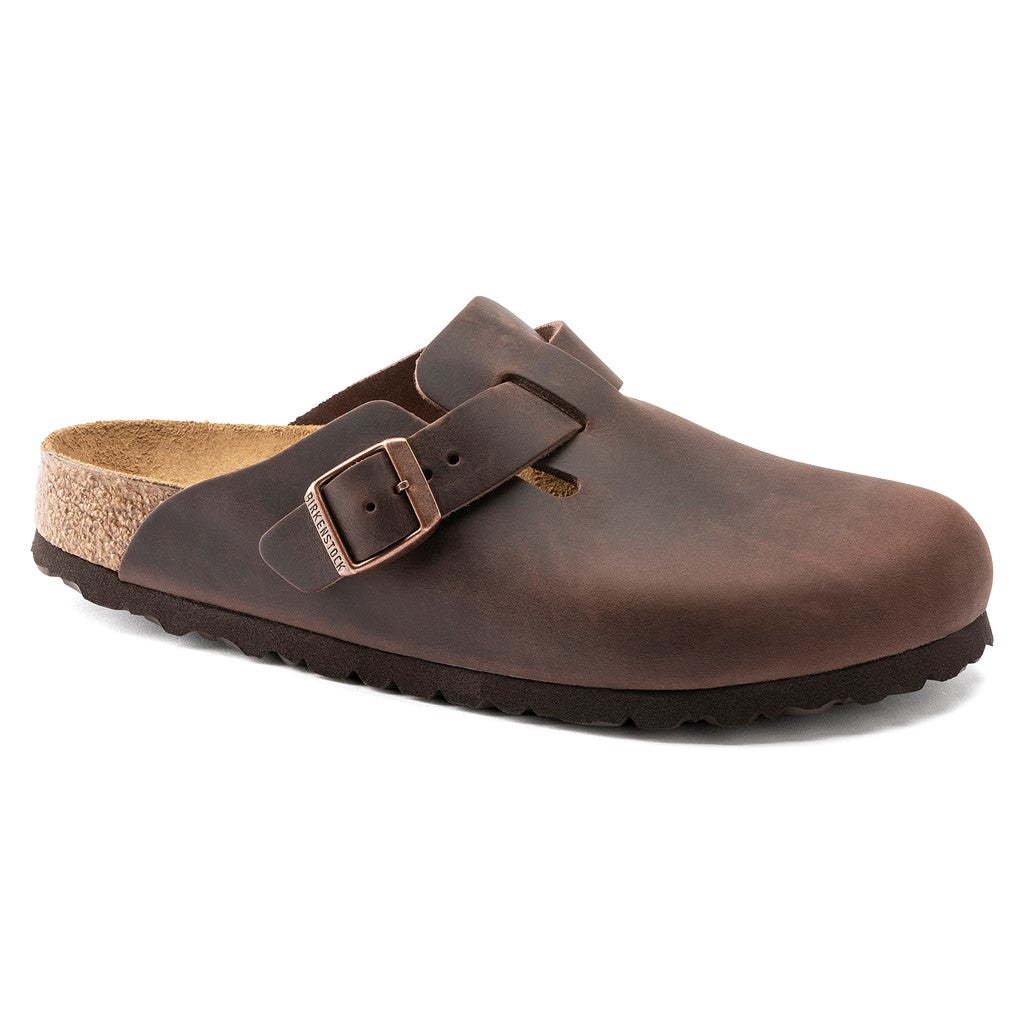 Birkenstock 860131 Boston Oiled Leather Habana Clogs - Mens