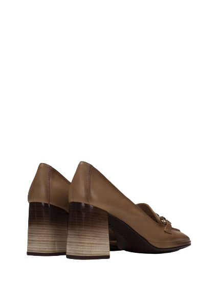 Hispanitas HI233109 Monaco Gobi Brown Block Heel Moccasins