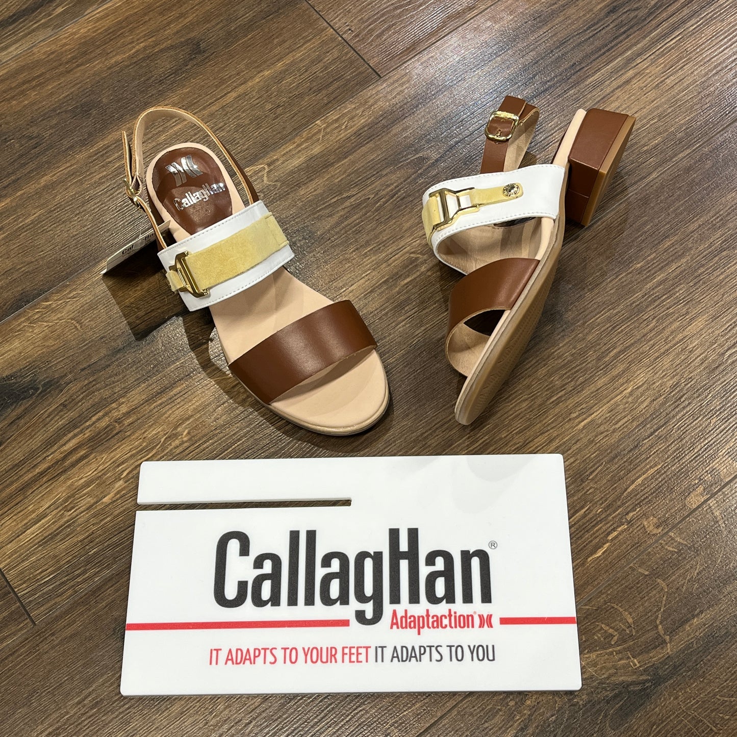 Callaghan 30304 Brown & White Sandals
