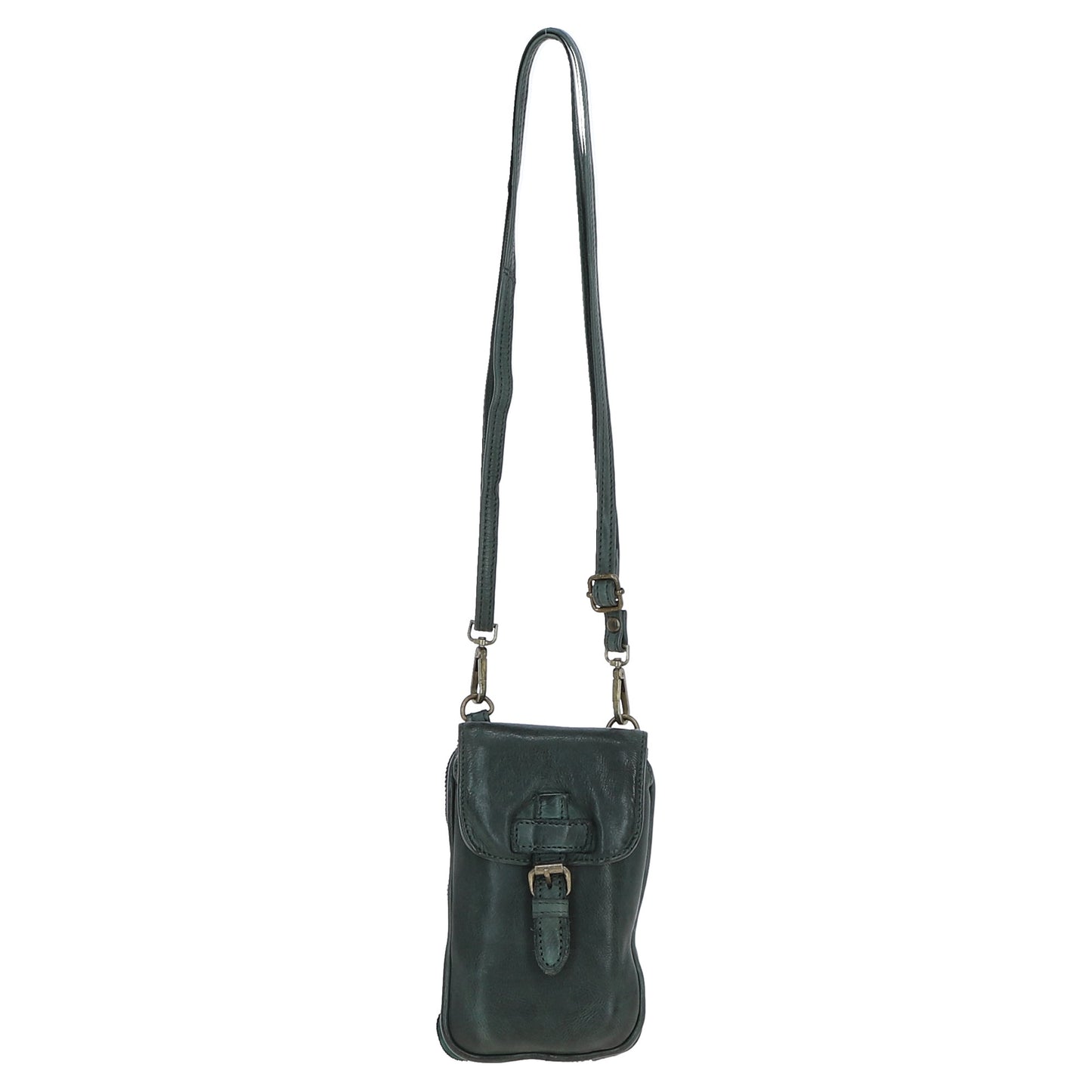 Ashwood Leather D-99 Green Leather Phone Bag