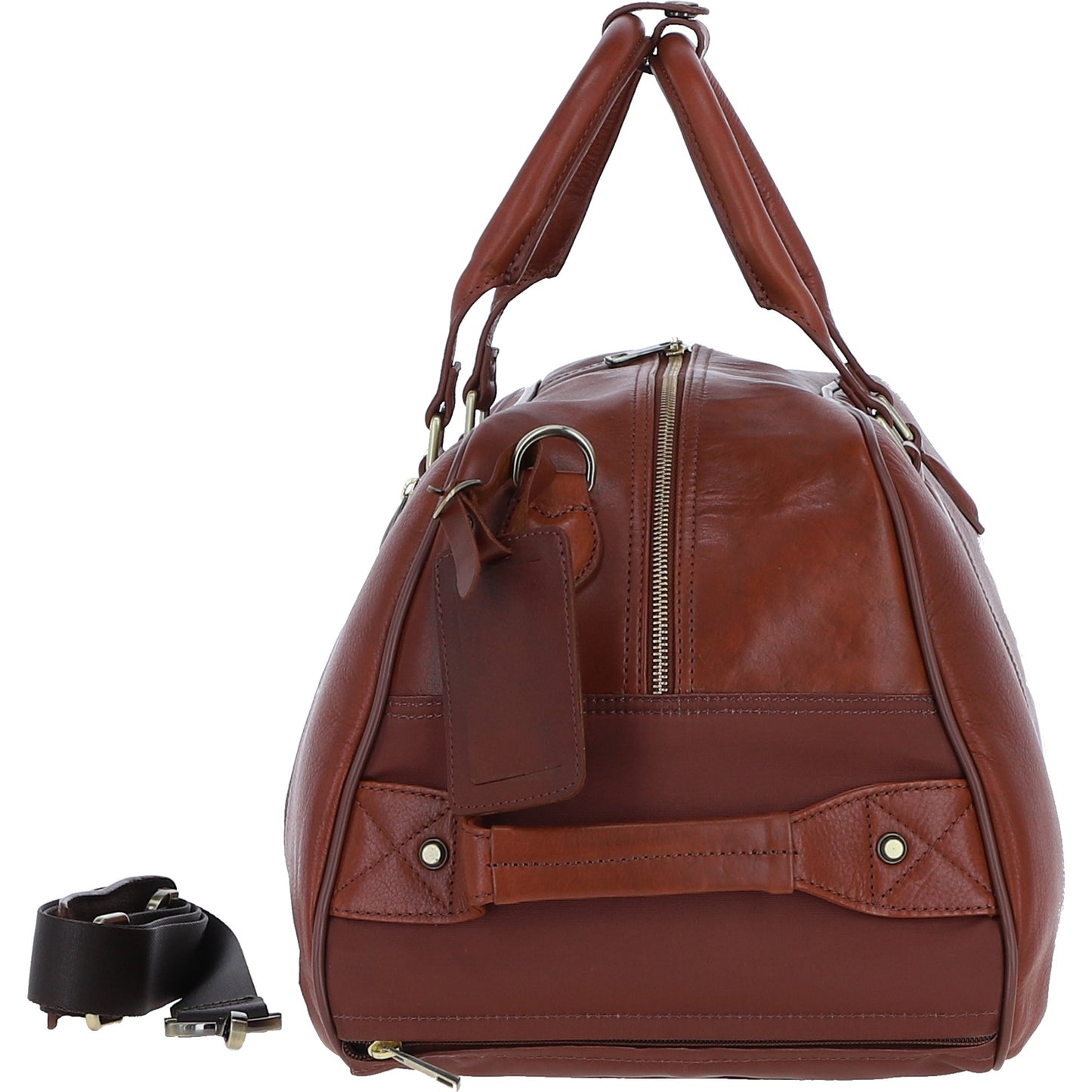 Ashwood Leather PL-50 Tan Leather Duffel Trolley Bag