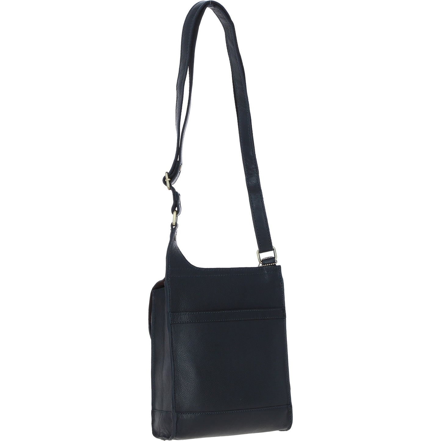 Ashwood Leather TW-24 06-Navy/Pink Leather/Tweed Side Bag