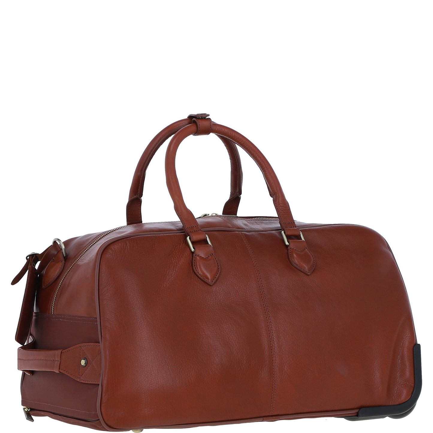 Ashwood Leather PL-50 Tan Leather Duffel Trolley Bag