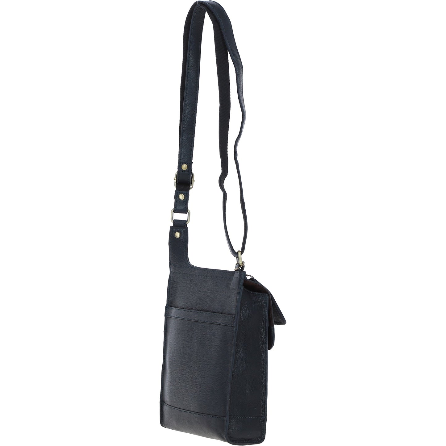 Ashwood Leather TW-24 06-Navy/Pink Leather/Tweed Side Bag