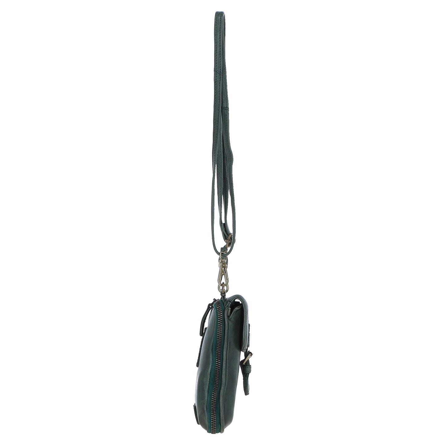 Ashwood Leather D-99 Green Leather Phone Bag