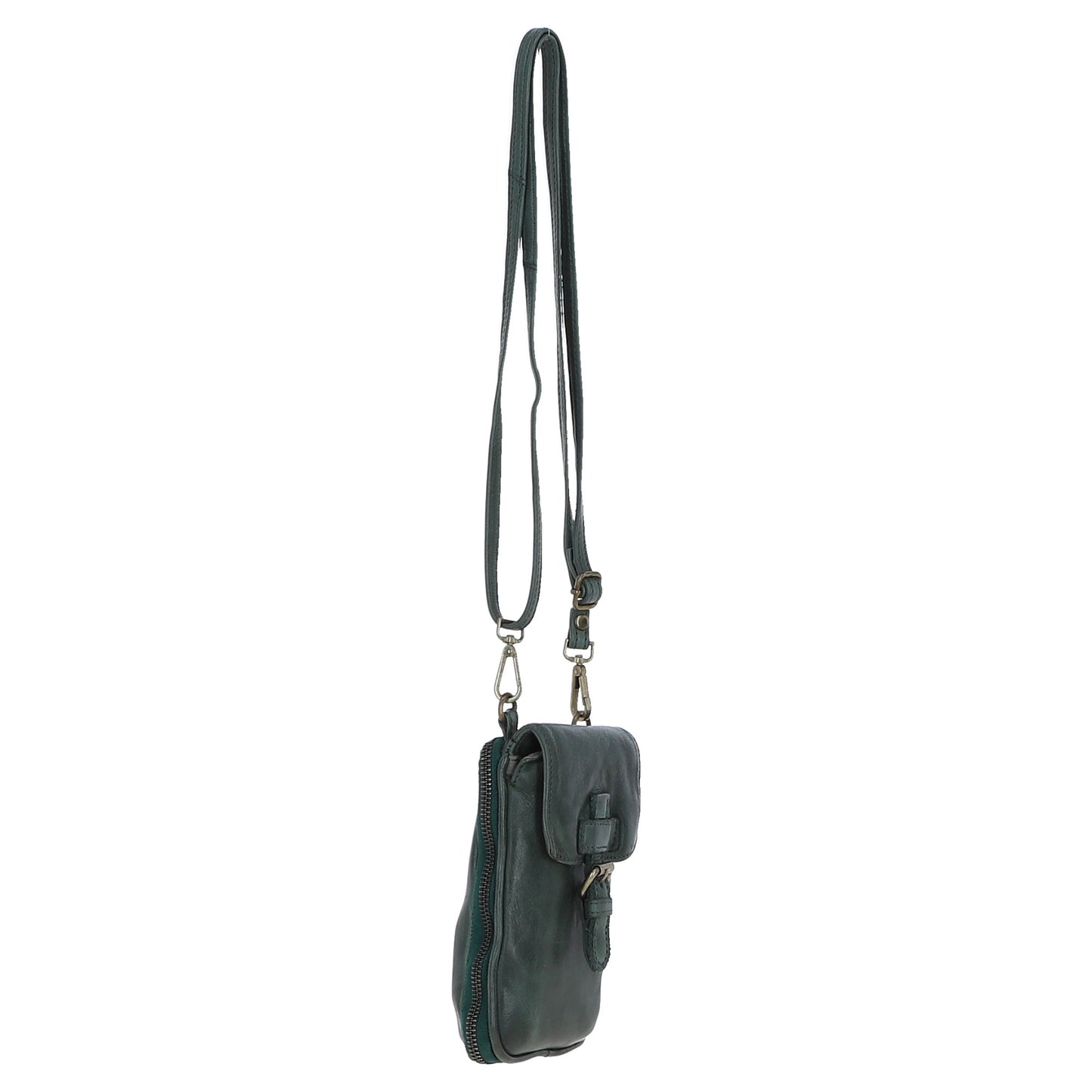 Ashwood Leather D-99 Green Leather Phone Bag
