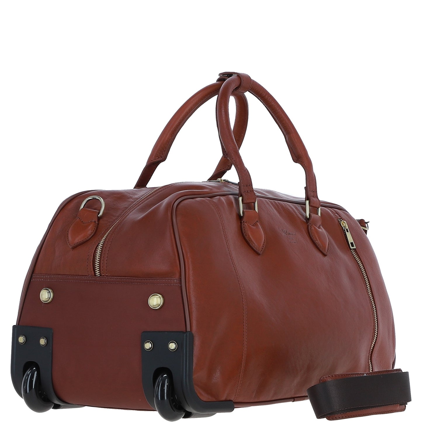Ashwood Leather PL-50 Tan Leather Duffel Trolley Bag
