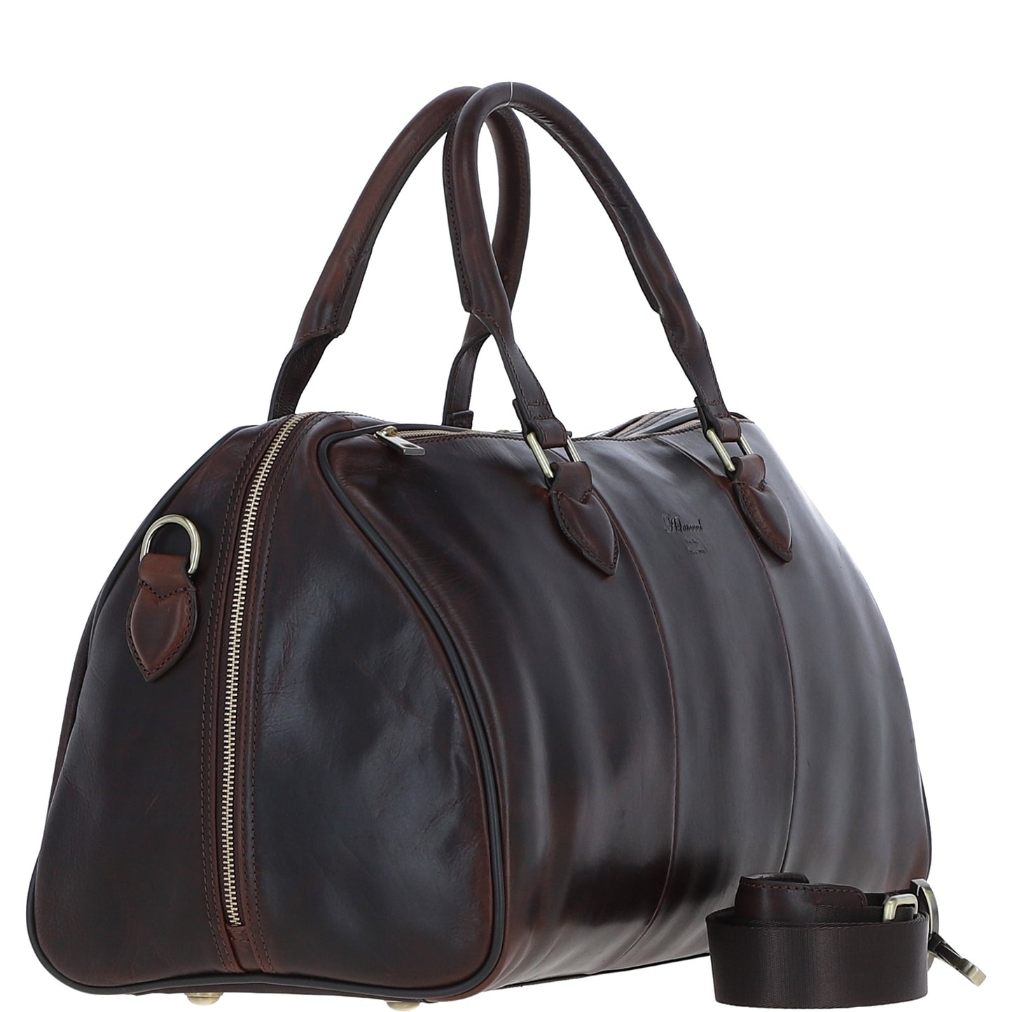 Ashwood Leather PL-47 Brown Leather Weekender Bag