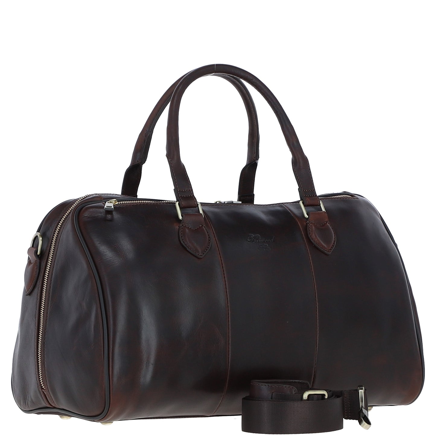 Ashwood Leather PL-47 Brown Leather Weekender Bag