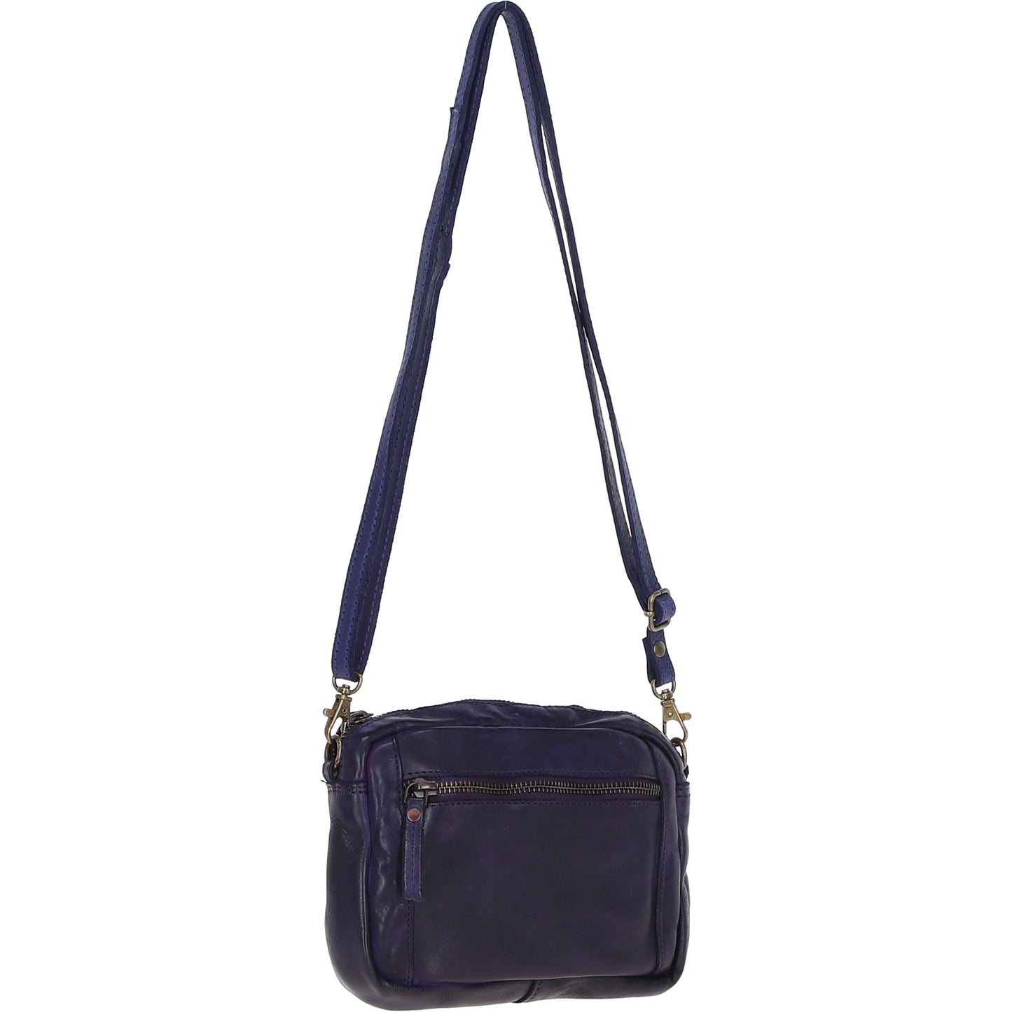 Ashwood Leather D-98 Purple Leather Handbag