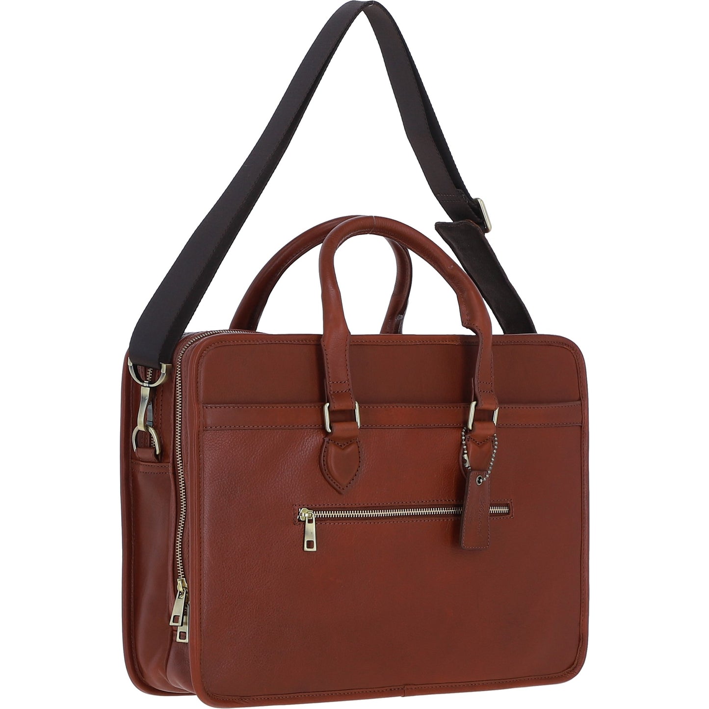Ashwood Leather PL-48 Tan Leather Business Case