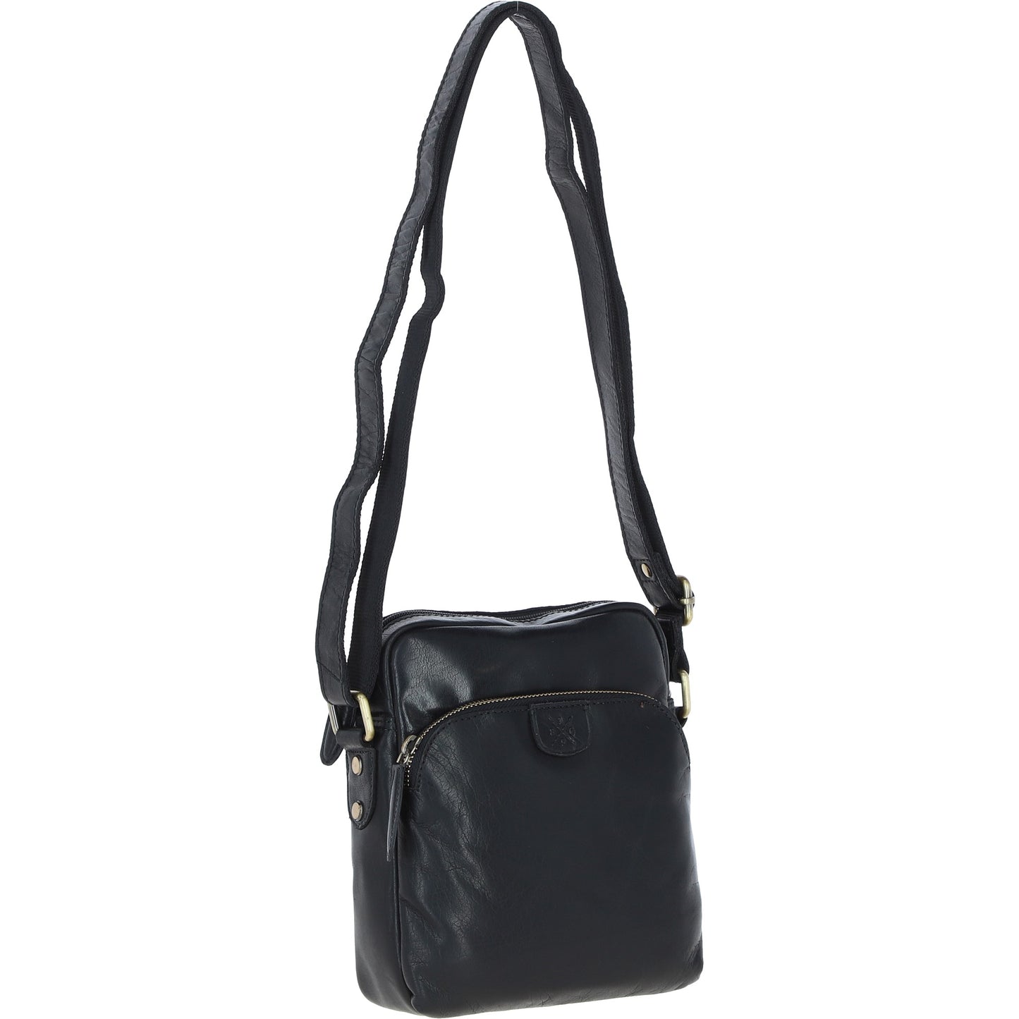 Ashwood Leather T-79 Black Leather Body Bag