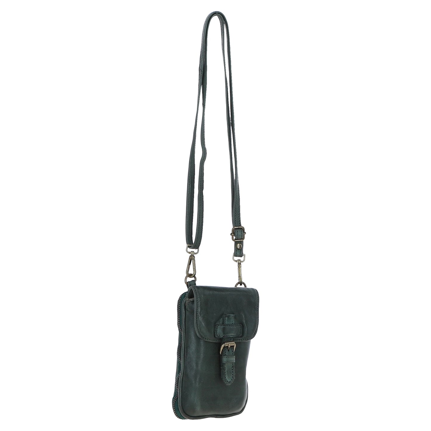 Ashwood Leather D-99 Green Leather Phone Bag