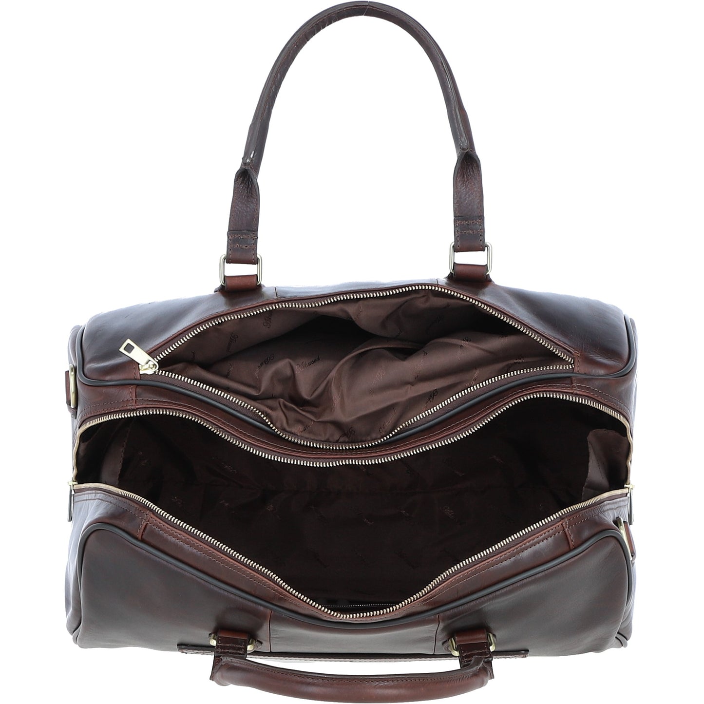 Ashwood Leather PL-47 Brown Leather Weekender Bag