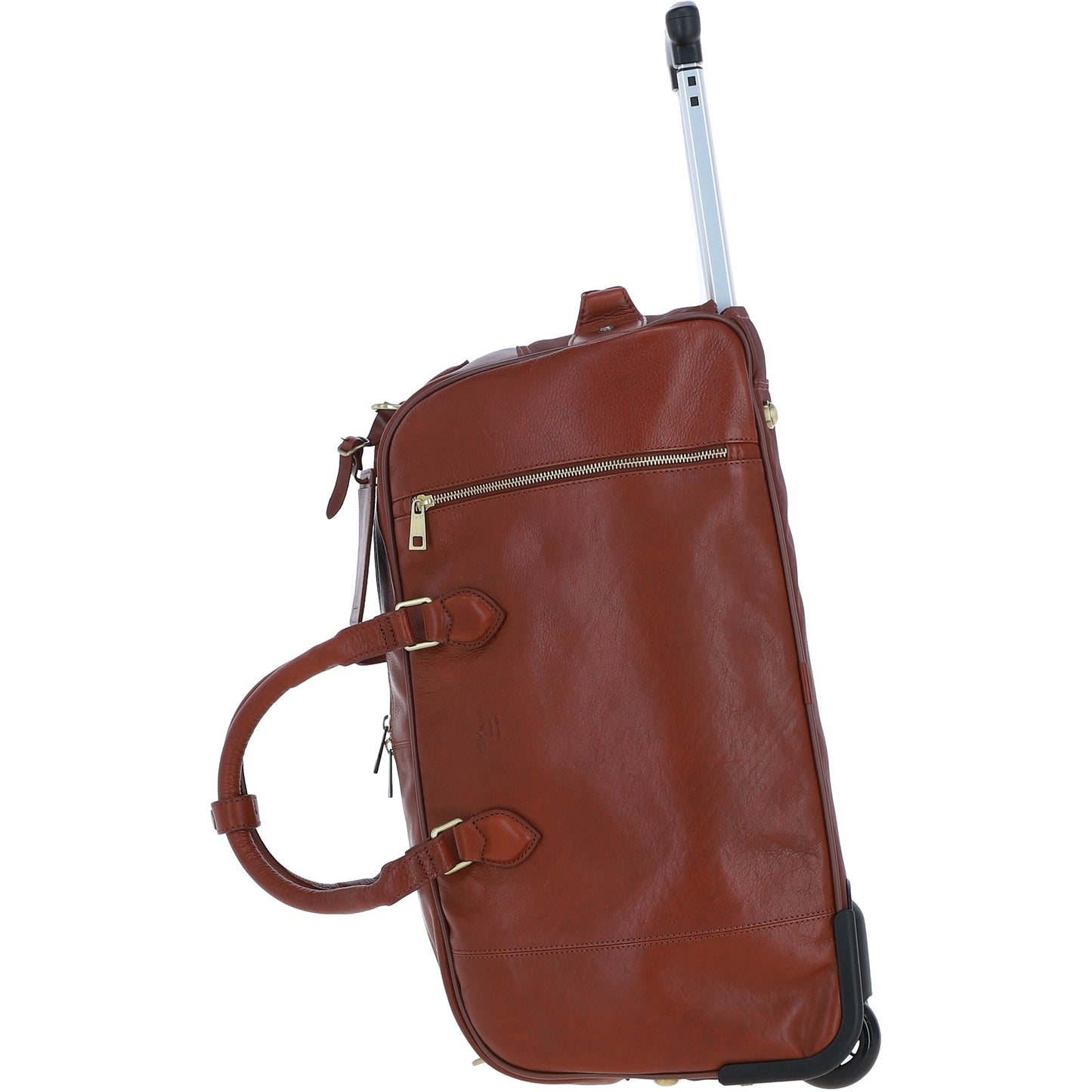 Ashwood Leather PL-50 Tan Leather Duffel Trolley Bag