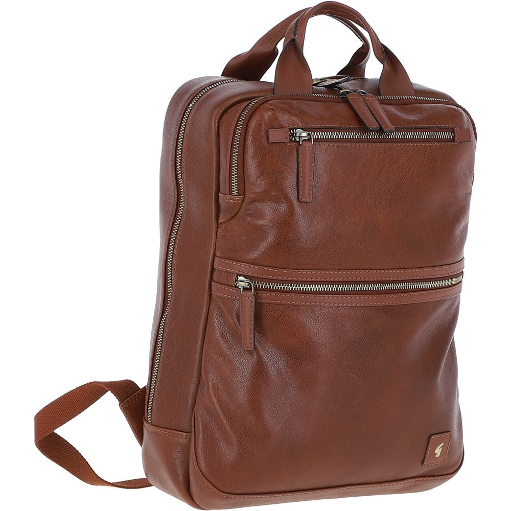 Ashwood Leather JORDAN Chestnut Leather Large Rucksack