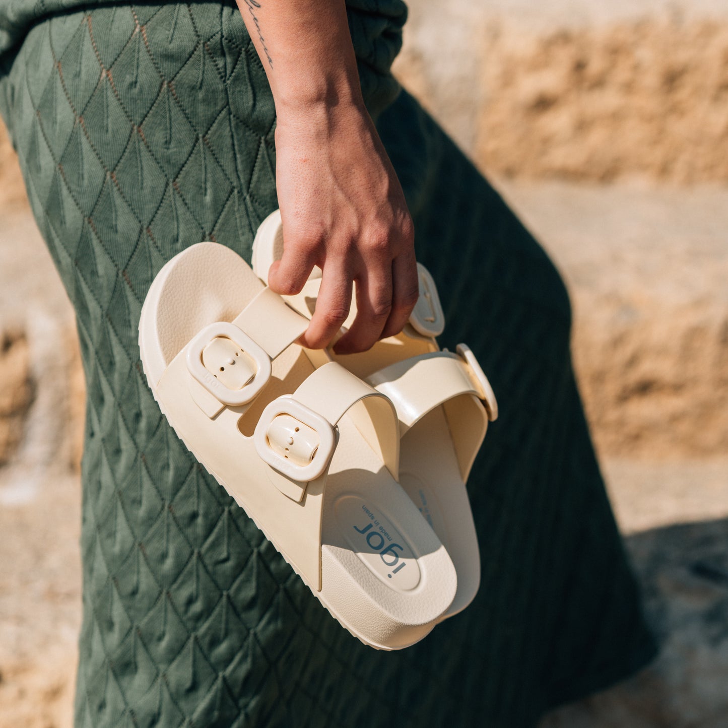 Igor S10334-079 Habana Brillo Marfil/Ivory Sandals