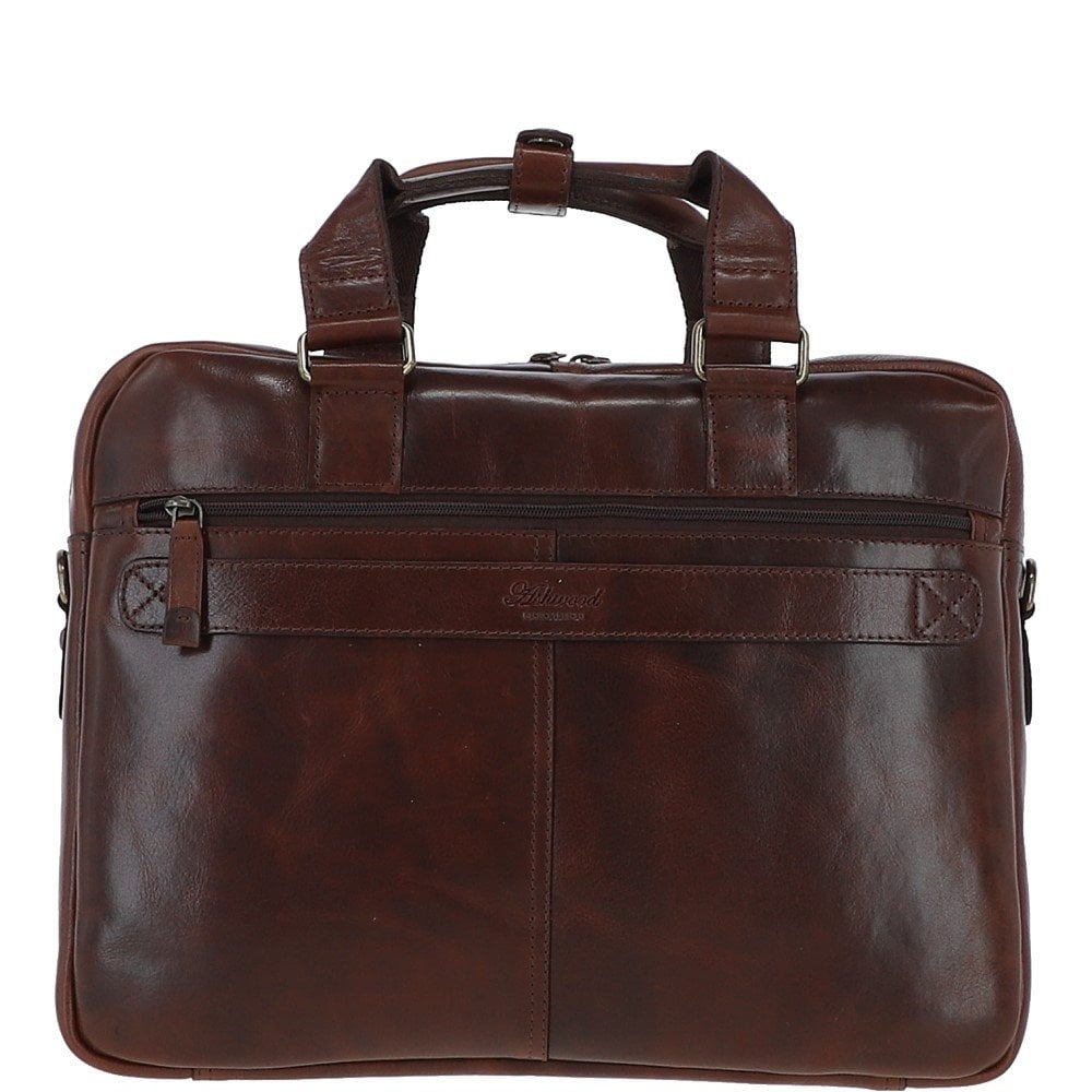 Ashwood Leather 8143 Temponado Brown Laptop Bag