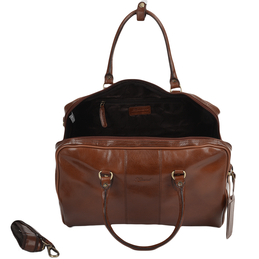 Ashwood Leather Harry VT Chestnut Weekend Holdall Bag