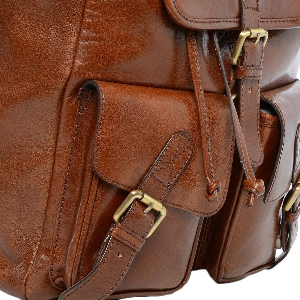 Ashwood Leather Rucksack Chestnut Brown Rucksack/Backpack