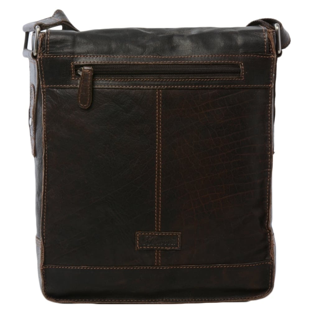 Ashwood Leather 8342 Brown Crumble Messenger Bag