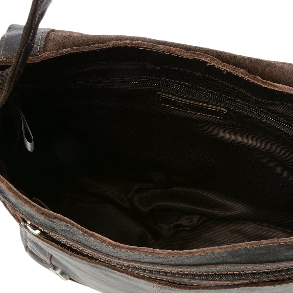 Ashwood Leather 8342 Brown Crumble Messenger Bag