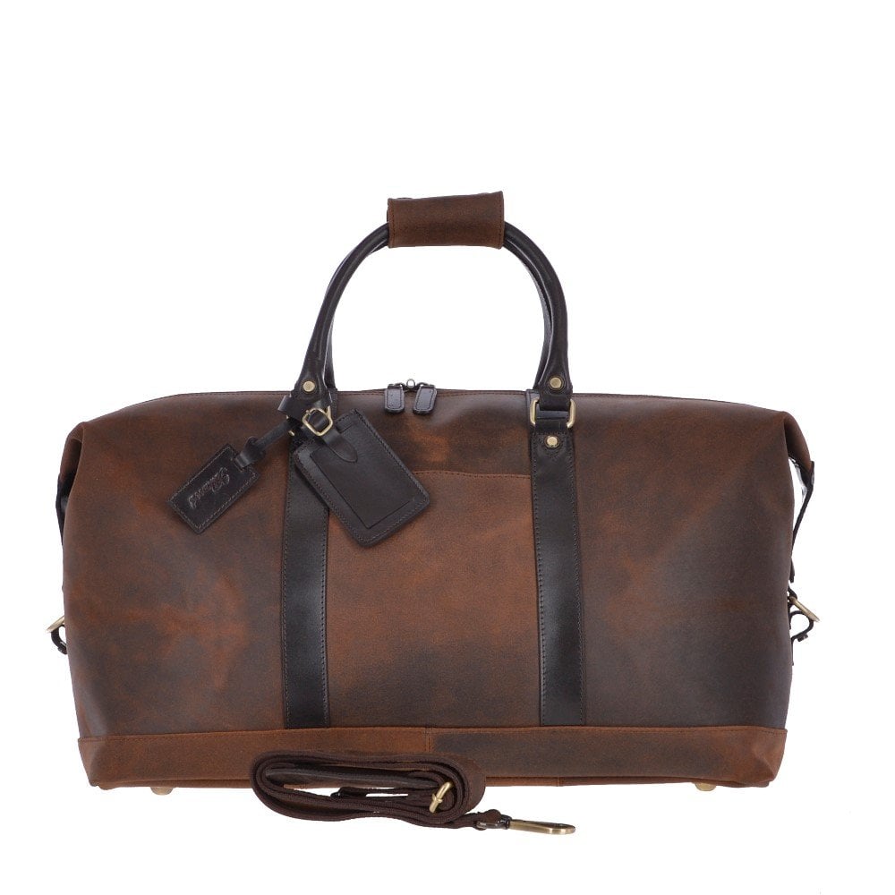 Ashwood Leather Marcus Brown Leather Weekender Bag