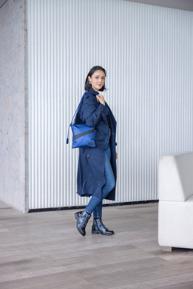 Remonte Q0625-14 Blue Metallic Shoulder Bag