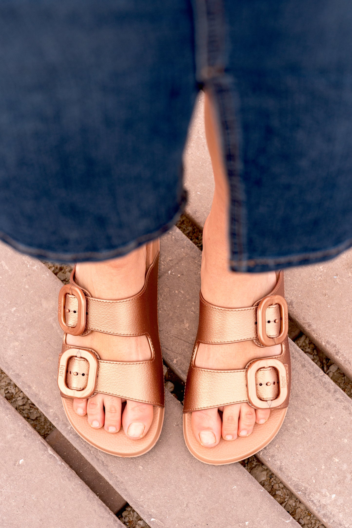 Igor S10345 099 Habana Metal Bronze Sandals
