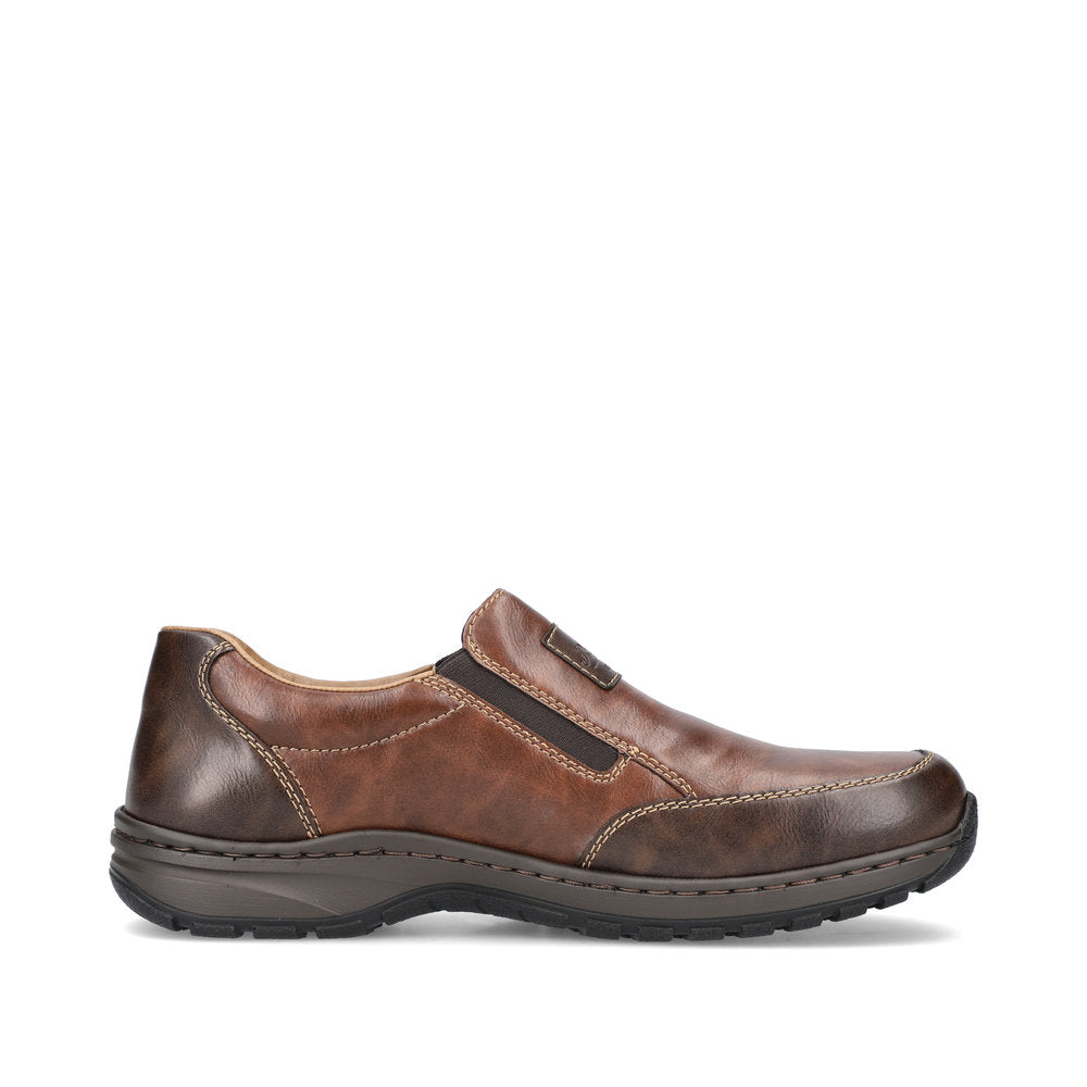 Rieker 03354-26 Brown/Dark Tan Casual Slip On Shoes