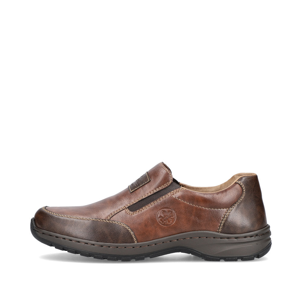 Rieker 03354-26 Brown/Dark Tan Casual Slip On Shoes