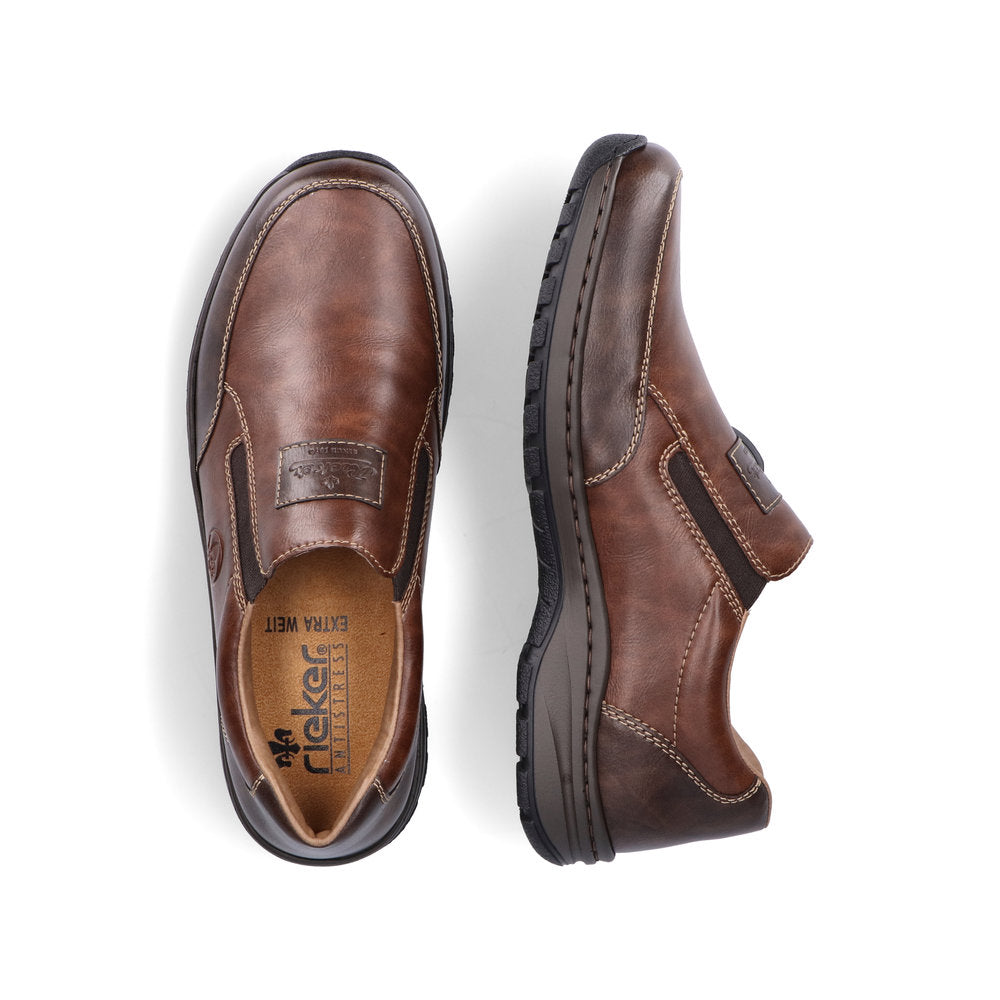 Rieker 03354-26 Brown/Dark Tan Casual Slip On Shoes