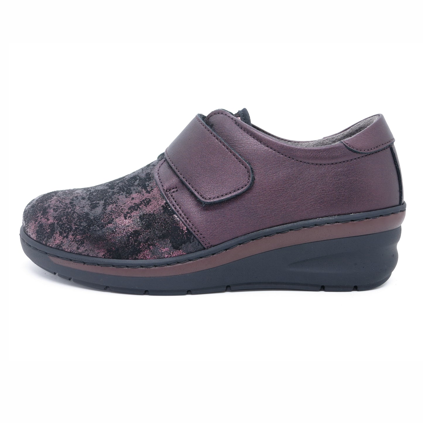 Notton 0359 Burgundy Velcro Shoes