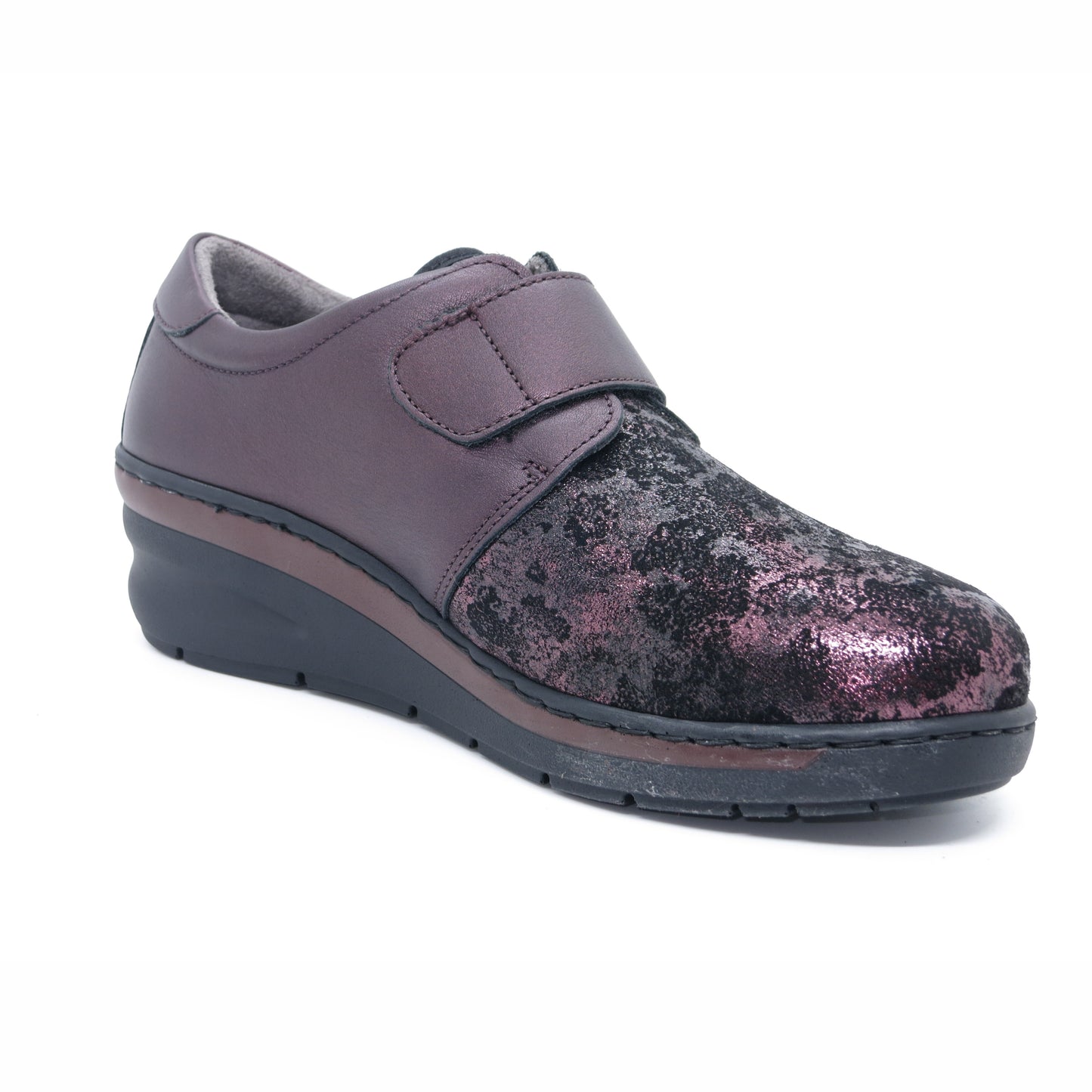 Notton 0359 Burgundy Velcro Shoes