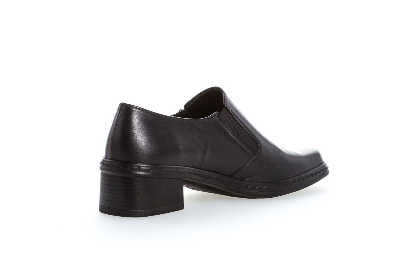 Gabor 04.443.27 Black Slip On Loafers with Side Studs