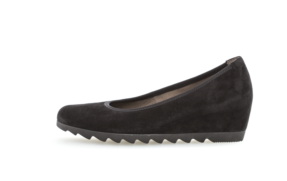 Gabor 05.320.17 Black Suede Wedges