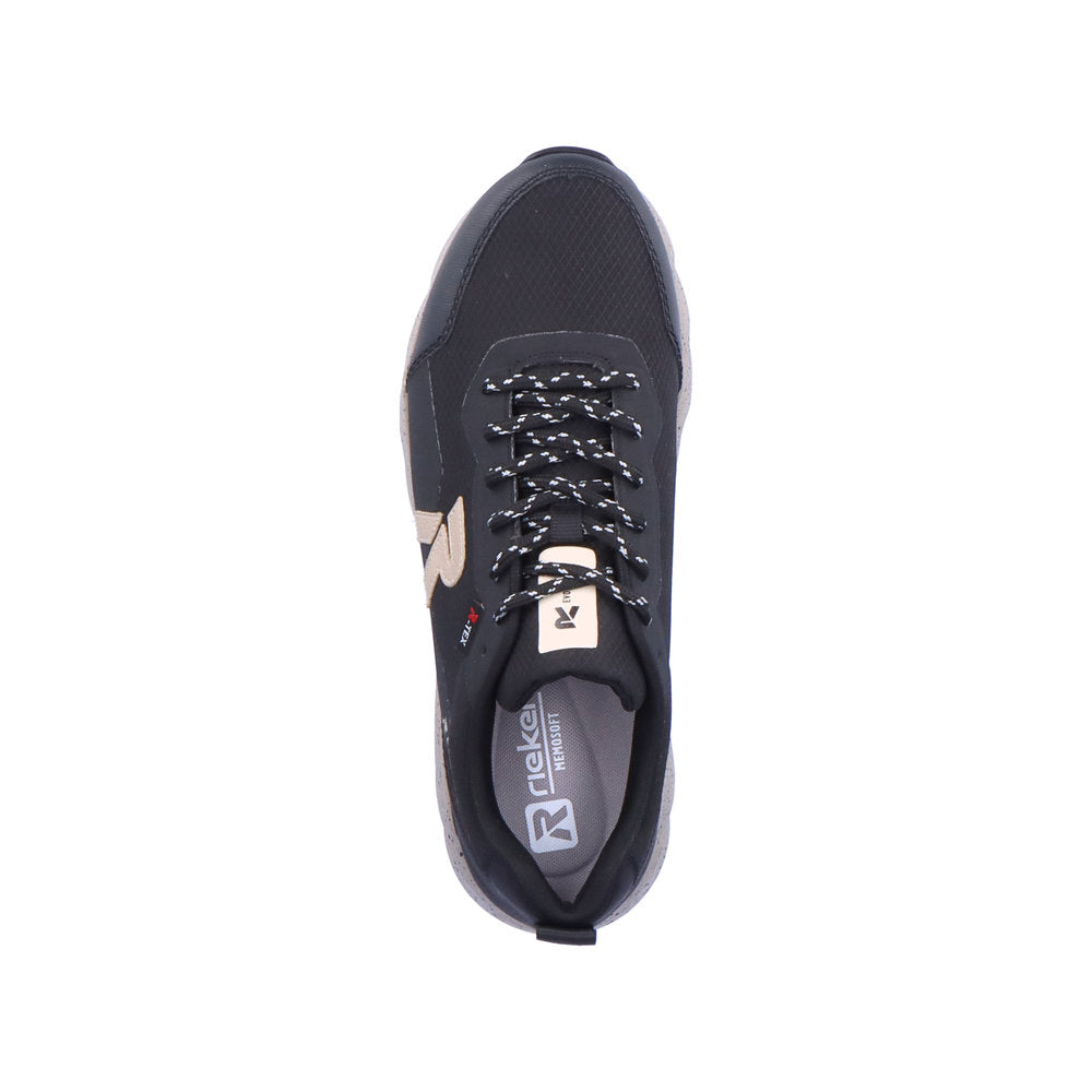 Rieker 07809-00 Evolution Tex Black, Taupe & Grey Combi Sneakers