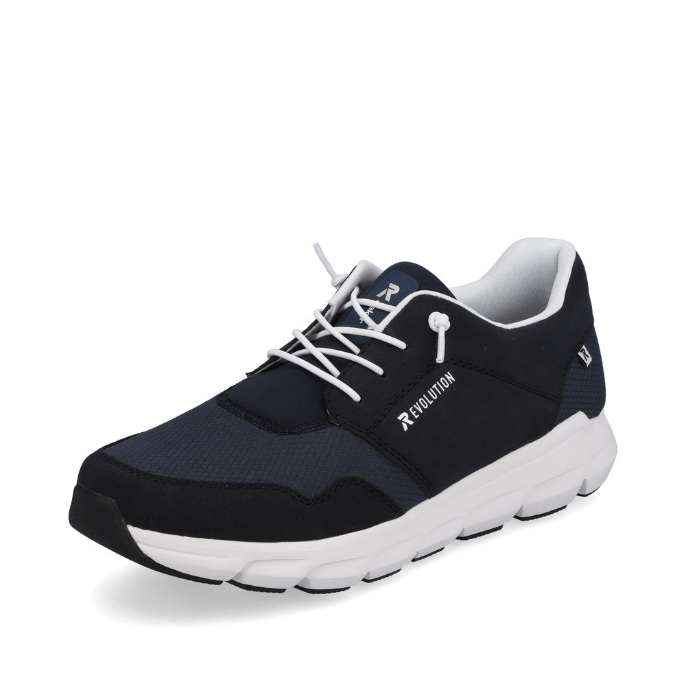 Rieker 07811-14 Evolution Navy Combi Sneakers with White & Black Spare Laces