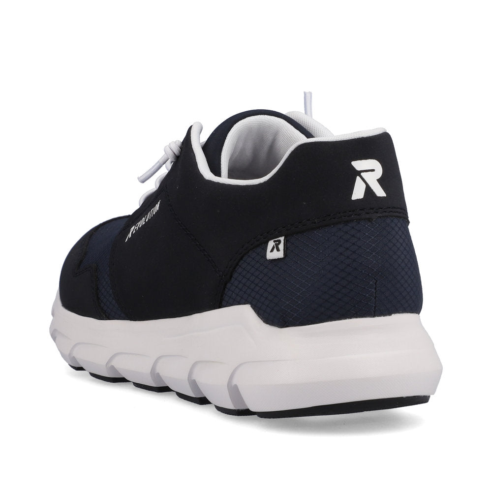 Rieker 07811-14 Evolution Navy Combi Sneakers with White & Black Spare Laces