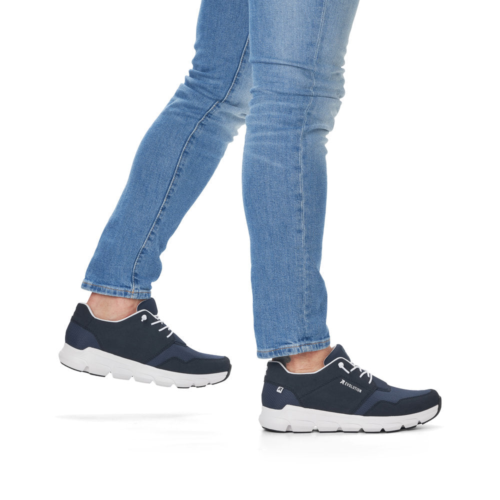 Rieker 07811-14 Evolution Navy Combi Sneakers with White & Black Spare Laces