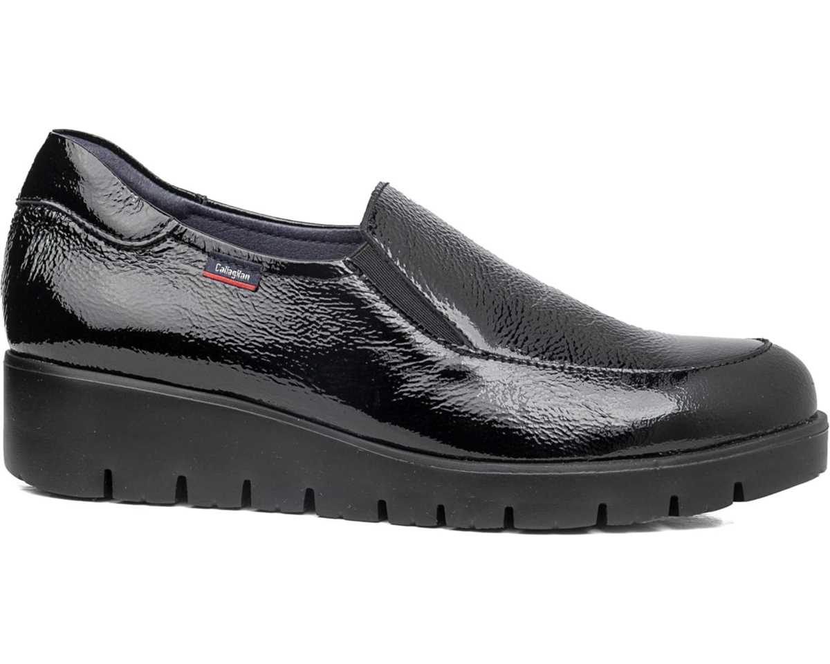 Callaghan 89876 Black Patent Slip On Loafers