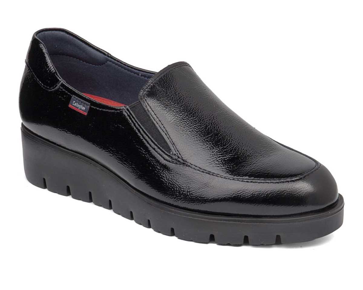 Callaghan 89876 Black Patent Slip On Loafers