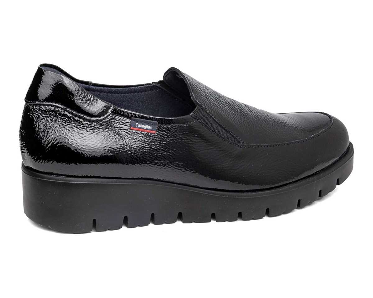 Callaghan 89876 Black Patent Slip On Loafers