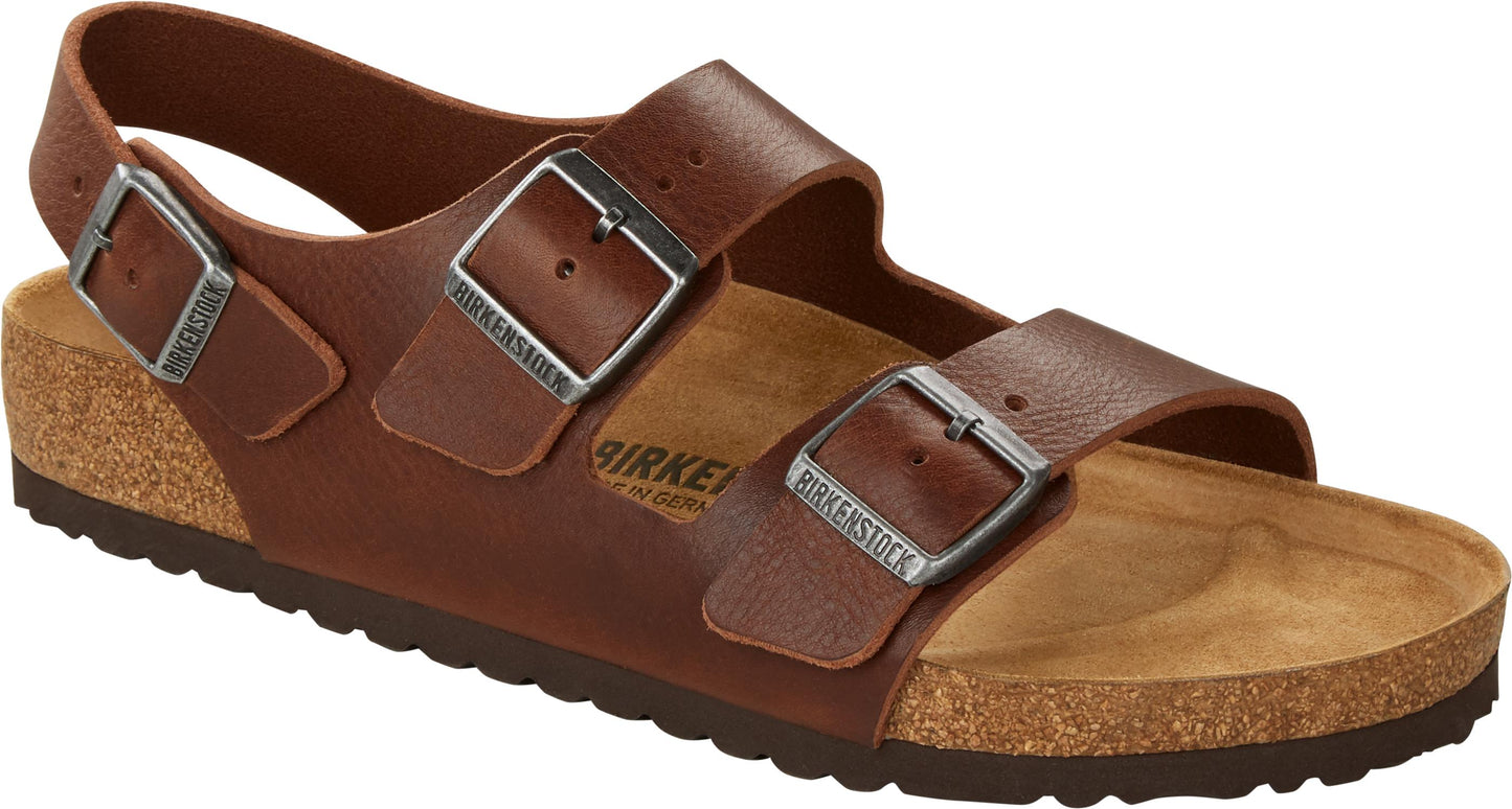 Birkenstock 1018691 Milano BS Vintage Wood Roast 2 Strap Sandals