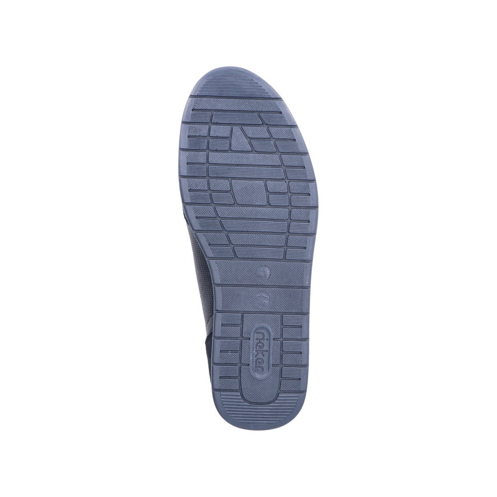 Rieker 11927-14 Navy Blue Shoes with Tan Trim Detail